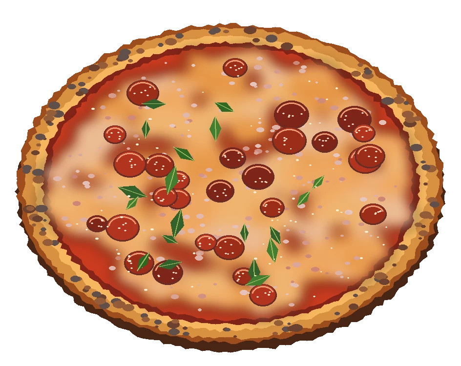 Frisch gebackene Pizza